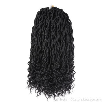 18 Inch High Quality Curly End Goddess Synthetic Hair Crochet Faux Locs